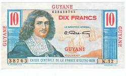 Francia Guyana  10 Francia guyanai frank 1947 REPLIKA