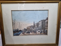 Colored etching in frame