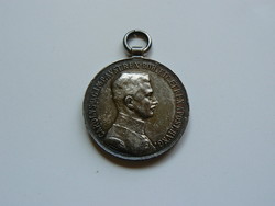 K.U.K.Iv. Károly valor small silver medal, without ribbon (1917-1918) original!