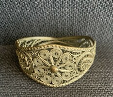 Antique incredible goldsmith work filigree gold plated silver bangle bangle bracelet