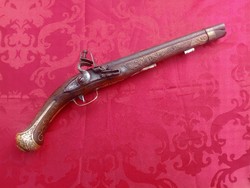 Nagyon szép állapotban lévő, antik kovás pisztoly!