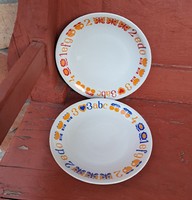 Alföldi porcelain, a rare preschooler's plate with alphabet letters, a beautiful collector's piece of nostalgia