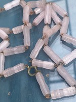Rózsaszín opál art deco gyöngysor