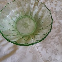 Zöld Antik tál  üveg