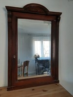 Antique onemet mirror with original faceted mirror plate