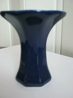 Blue glazed ceramic vase