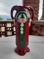 Art Nouveau majolica decorative vase