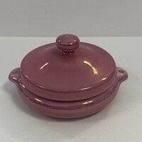 Antik Zsolnay rózsaszín porcelán mini edény