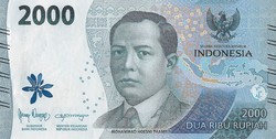 Indonézia 2000 rúpia, 2022, UNC bankjegy