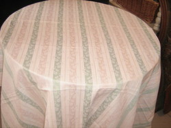 Beautiful antique vintage tiny floral colorful damask tablecloth