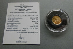 2010 Erkel színarany 5000 forint UNC!