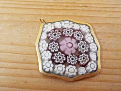 Old millefiori Murano glass pendant