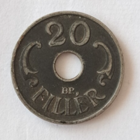 20 Fillér 1941, nagyon szép (Magyar Királyság/202)