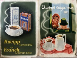 Franck kávé Kneipp malátakávé reklámplakát-Csudajó szaga van ez