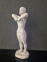 Jelzett kerámia női akt szobor - 51416