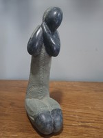 Haitian tribal carved stone sculpture ornament object. Negotiable.