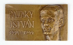 1N055 istván pataky martyr revolutionary bronze plaque commemorative plaque