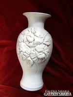 Retro vase with plastic flowers, very decorative ceramic vase in perfect condition. Itself