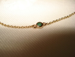 Valódi smaragd köves gyűrű és karlánc ékszer szett, tanúsítvánnyal.