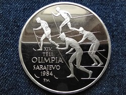 XIV. Téli Olimpia Sarajevo .640 ezüst 500 Forint 1984 BP PP (id62647)