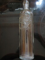 Braun likőrös üveg, a Hubertus elődje,  In Labore Nobilitas