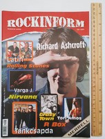 Rockinform magazin #108 2003 Ashcroft Nirvana Tátrai UFO Depresszió Tankcsapda Nemcsak Berry Rolling