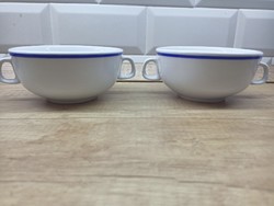 Alföldi porcelán kék csíkos ritkább leveses csésze