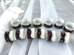 Zsolnay pompadour 1 and 12-person napkin ring