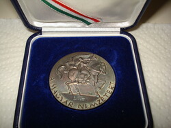 Piefort silver medal. For the Hungarian nation, with a beautiful patina.