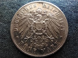 Német Államok Bajorország Ottó, bajor király (1886-1913) .900 ezüst 5 márka 1907 (id66181)