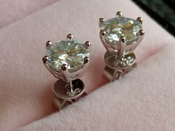 Moissanite diamond 2 ct 925 silver earrings