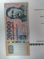 Ritka 20000 forint bankjegy  2007 GC patika állapotban a képek szerint  van gyűjtői  nyomda állapot