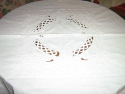Beautiful special sewn lace embroidered tablecloth
