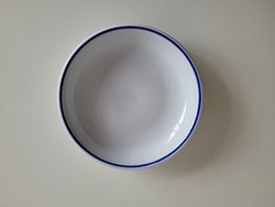 Régi kék csíkos Zsolnay porcelán mélytányér tányér 1 db