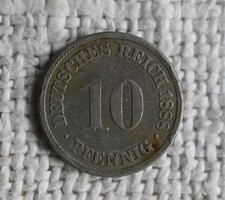 10 Pfenning, German Empire, 1888 a, money, coin
