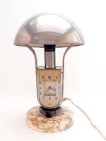 Mofém hat clock and lamp, art deco