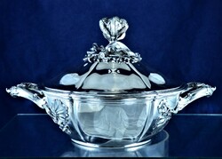 Beautiful, antique silver soup bowl, Paris, ca. 1840!!!