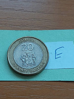 JAMAICA JAMAIKA 20 DOLLÁR 2001 BIMETÁL  #E