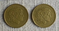 Görögország 100 drachma , 1992 , görög , pénz , érme 2 darab