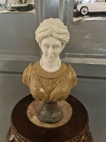 Small marble bust, female figure