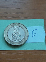 JAMAICA JAMAIKA 20 DOLLÁR 2008 BIMETÁL  #E