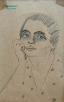 Gyenes gitta ( 1888 - 1960 ) girl in polka dot blouse