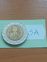 EGYIPTOM 1 POUND FONT 2007 AH1428 Tutanhamon BIMETÁL  SA