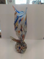 Retro colorful glass fish vase