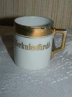 Small porcelain commemorative mug: Herkulesfürdő