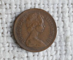 United Kingdom 1/2 penny, 1974, money, coin, English