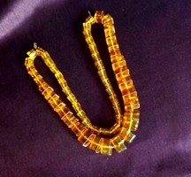 Amber necklace double row old