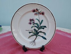 Plant-based porcelain large flat serving bowl, centerpiece