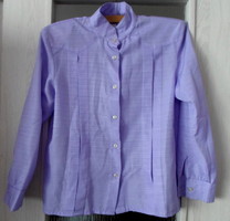 Retro, long-sleeved, women's blouse: unicon, purple
