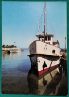 Balaton, MAHART, hajók, postatiszta képeslap, 1977